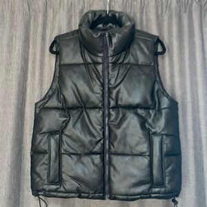 Faux leather vest!